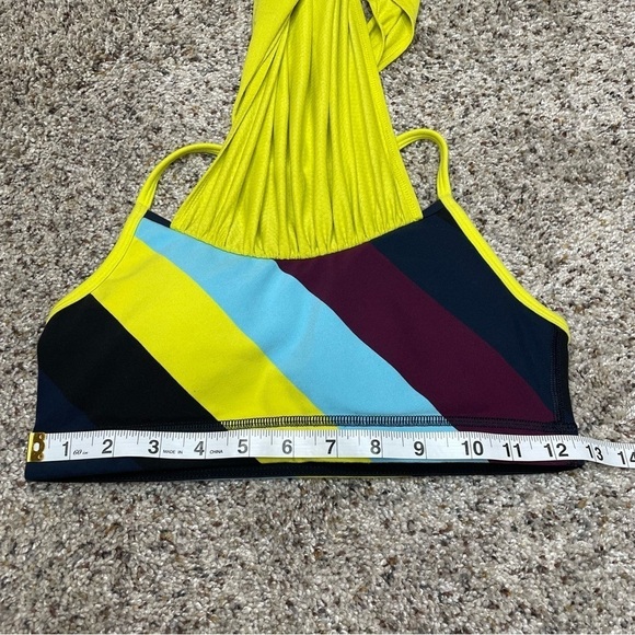 Lululemon No Limits Activewear Tank Top in Neon Pow Stripe Split Pea Inkwell - Picture 10 of 13